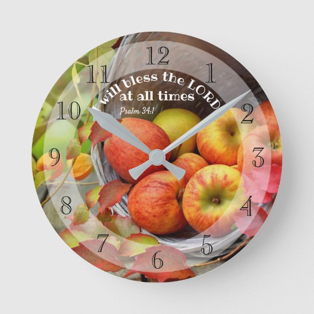 Horloge Ronde Affaire Apple Basket "Bless the Lord at times" (Recto)