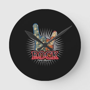 Horloge Ronde Affiche de concert de groupe de Rock Vintage USA 7