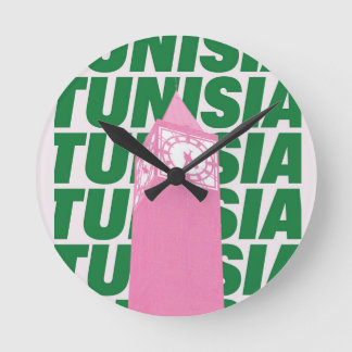 Horloge Ronde Affiche de l'horloge rétro Tunisie | Inspiration d