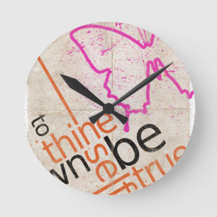 Horloge Ronde Affiche motivationnelle