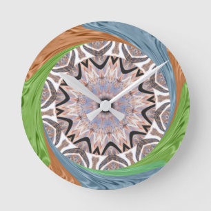 Horloge Ronde Africa Asia traditional edgy pattern