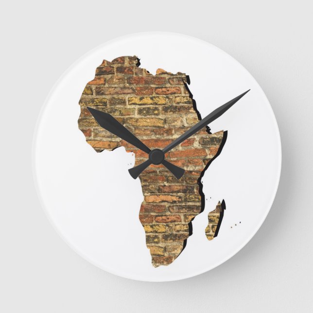 Horloge Ronde Afrique et mur de brique antique (Recto)