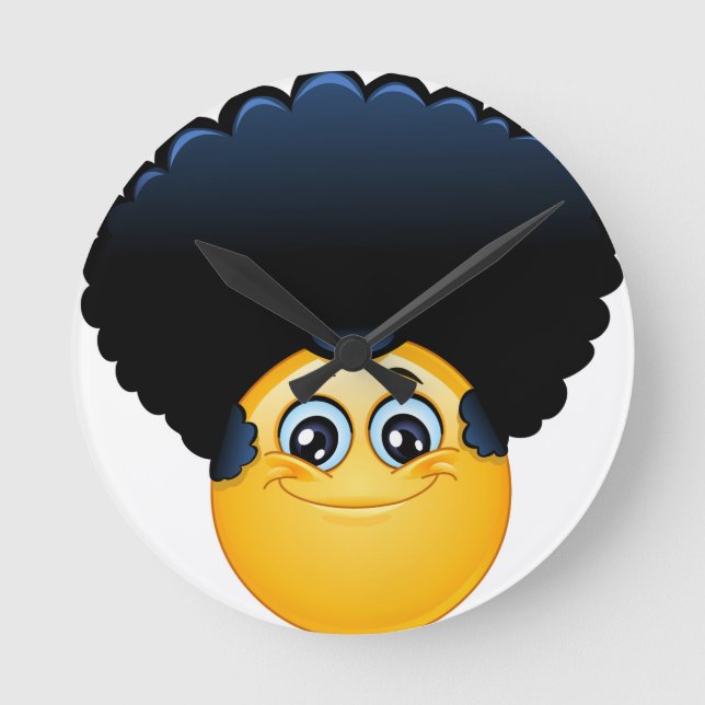 Horloge Ronde afro émoji (Recto)