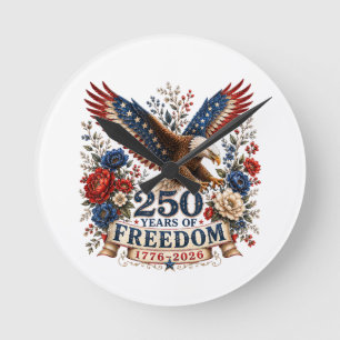 Horloge Ronde Aigle des 250 ans de liberté 250e anniversaire Éta