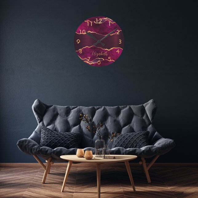 Horloge Ronde Aigle en or violet de Bourgogne nom (Créateur téléchargé)