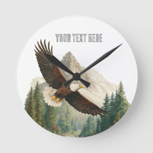 Horloge Ronde Aigle en vol 