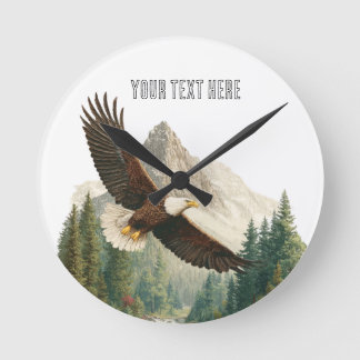 Horloge Ronde Aigle en vol 