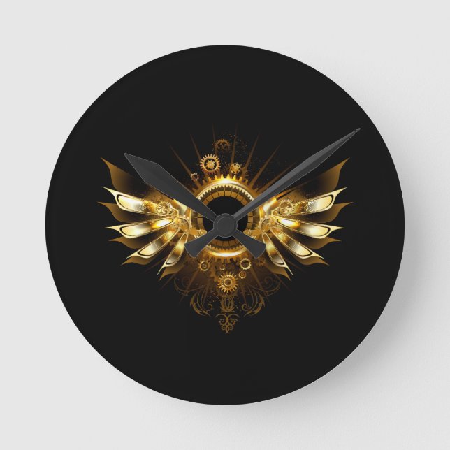 Horloge Ronde Ailes de Steampunk (Recto)