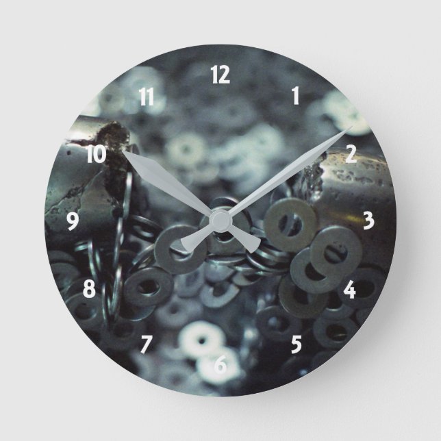 Horloge Ronde Aimants & Rondelles (Recto)