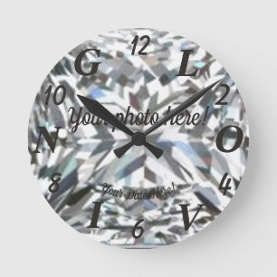 Horloge Ronde Aimer autour de l'horloge, Wall Clock Diamond