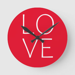 Horloge Ronde Aimer la conception du texte