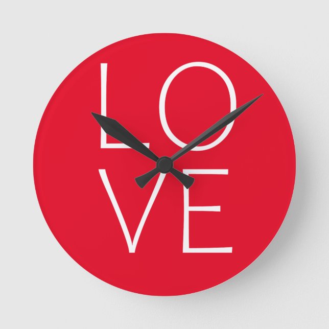 Horloge Ronde Aimer la conception du texte (Recto)