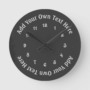 Horloge Ronde Ajouter votre propre tableau de bord de texte pers