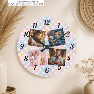 Horloge Ronde Ajoutez votre propre photo de famille