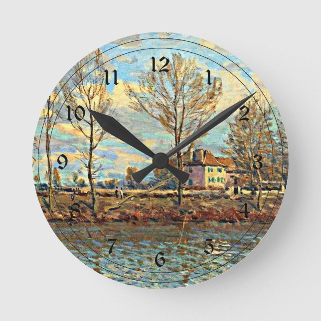 Horloge Ronde Alfred Sisley art - Grand Jatte (Recto)