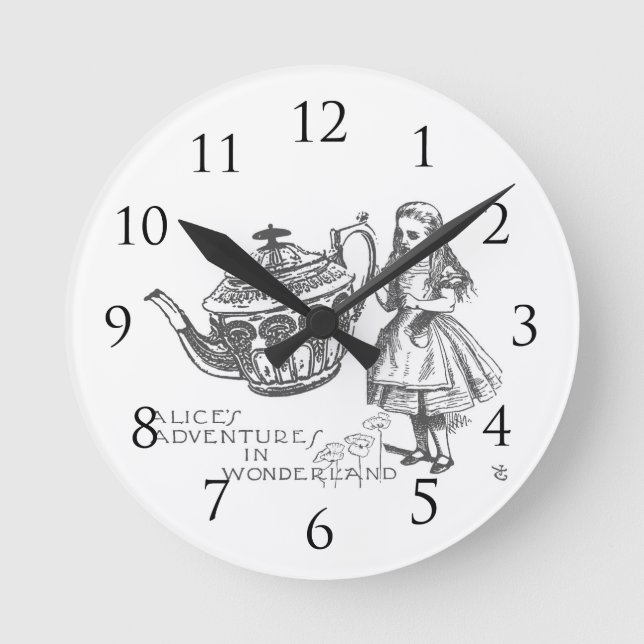 Horloge Ronde Alice au pays des merveilles (Recto)