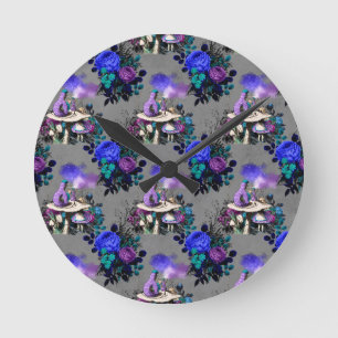 Horloge Ronde Alice au Pays des Merveilles Chenille fumant des f