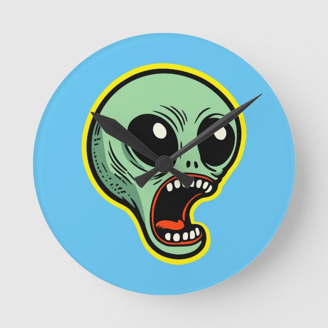 Horloge Ronde Alien hurlant (Recto)