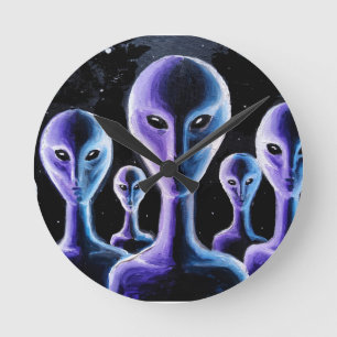 Horloge Ronde Aliens