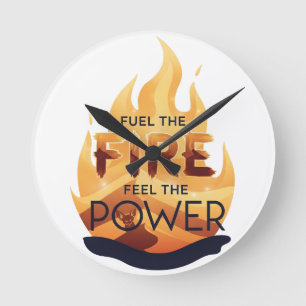 Horloge Ronde Alimenter le feu sentir l'arbre de motivation de l