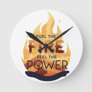 Horloge Ronde Alimenter le feu sentir l'arbre de motivation de l