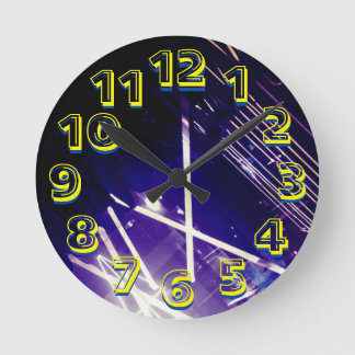 Horloge Ronde Alistra Cyber Punk Neon Rave Purple