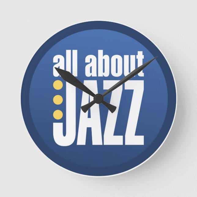 Horloge Ronde All About Jazz Wall Clock (Recto)
