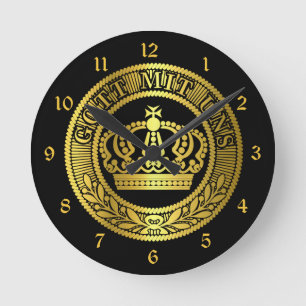 Horloge Ronde Allemand/Prussien/Dieu avec nous/Gott Mit Uns/or