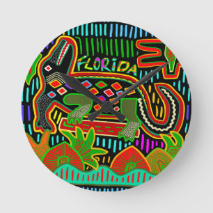 Horloge Ronde Alligator de Floride - Critters d'ouragan