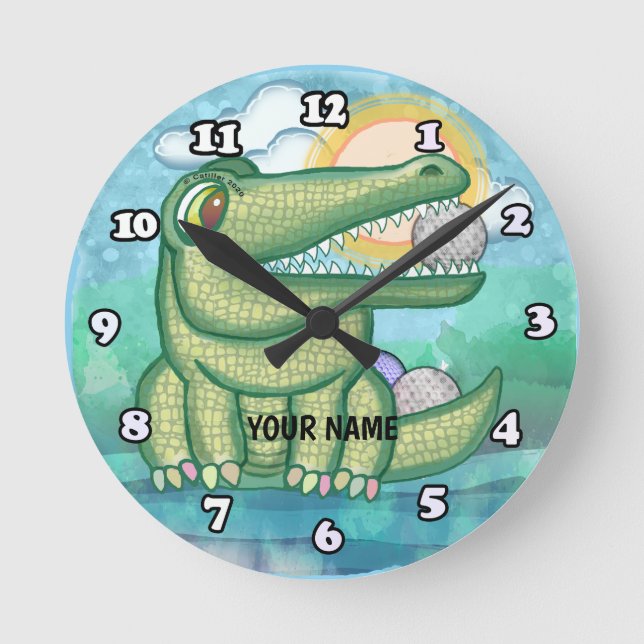 Horloge Ronde Alligator Golf (Recto)
