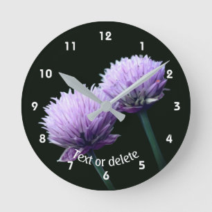 Horloge Ronde Allium Ciboulette Fleurie Personnalisé