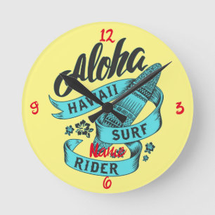 Horloge Ronde Aloha Hawaii Surf Rider Thunder_Cove