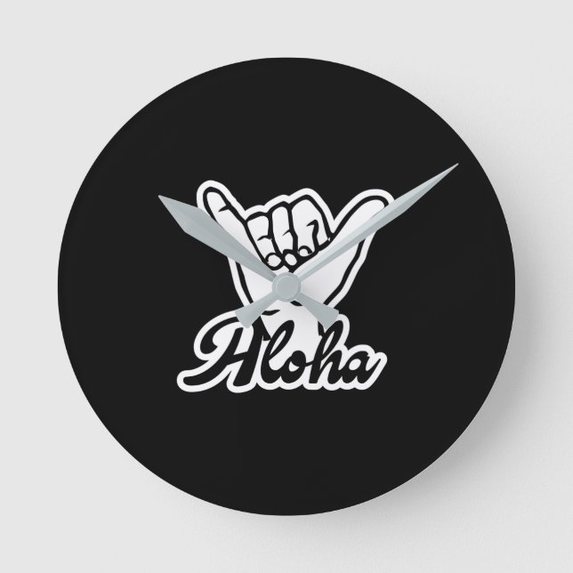 Horloge Ronde Aloha Shaka Main, Hang Loose signe (Recto)