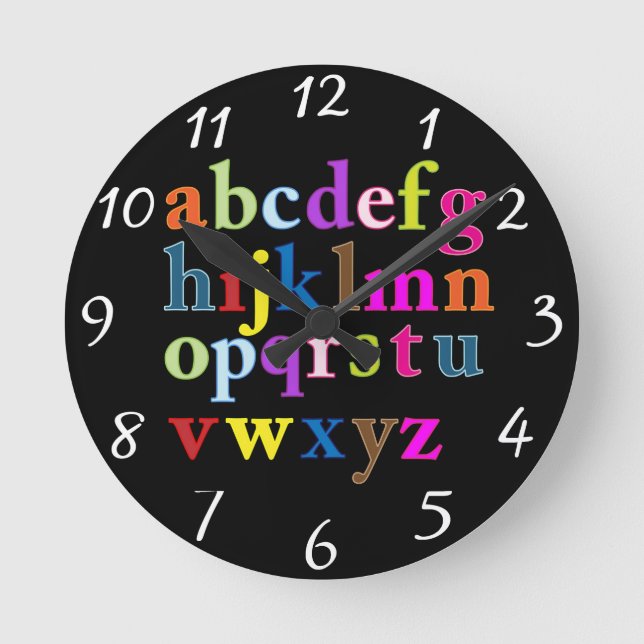 Horloge Ronde Alphabet (Recto)