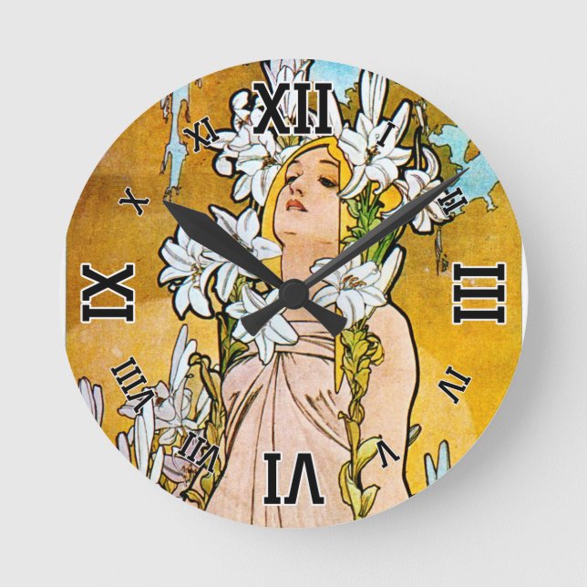 Horloge Ronde Alphonse Mucha (Recto)