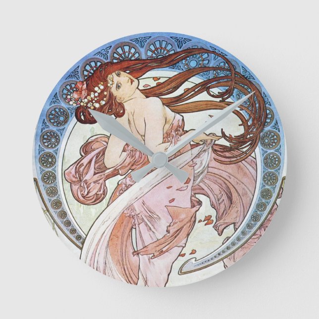 Horloge Ronde Alphonse Mucha déesse (Recto)