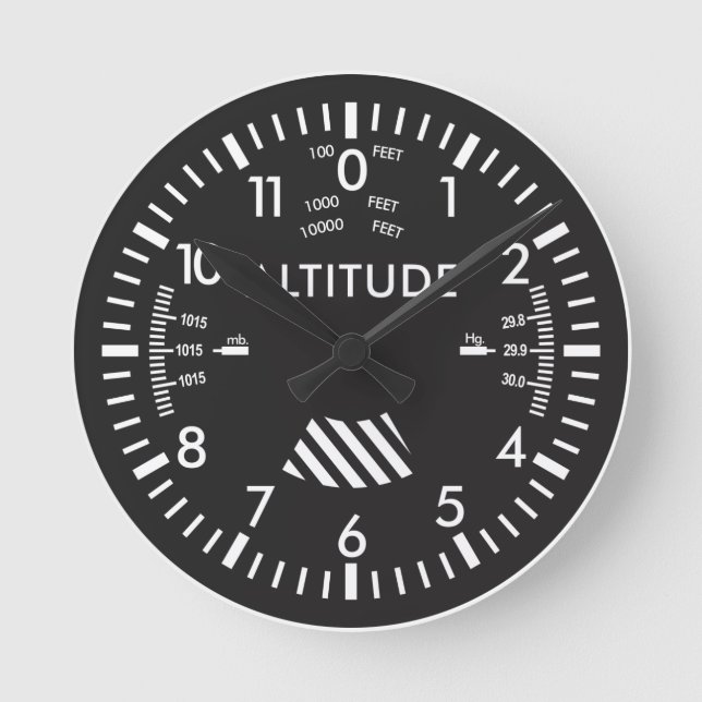 Horloge Ronde Altimeter Wall Clock (Recto)