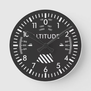 Horloge Ronde Altimeter Wall Clock