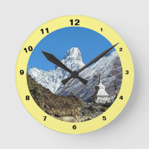 Horloge Ronde Ama Dablam & Stupa, Sagarmatha, Himalaya, Népal