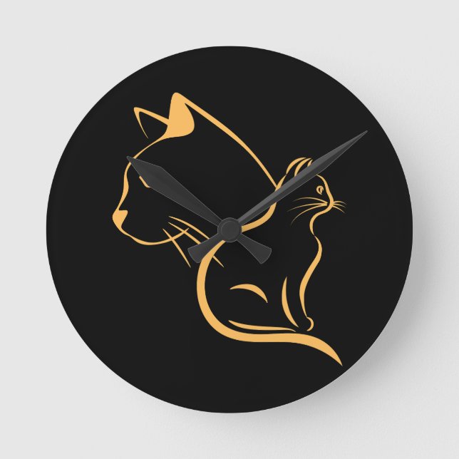 Horloge Ronde Amateur de chats (Recto)