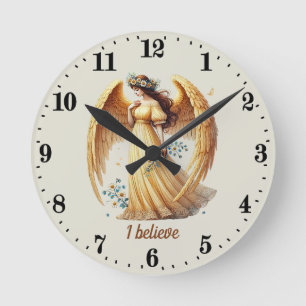 Horloge Ronde Amateurs d'Angel élégant personnalisable