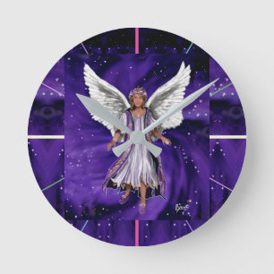 Horloge Ronde Âme violette