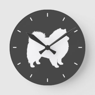 Horloge Ronde American Eskimo Dog