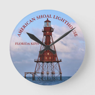 Horloge Ronde American Shoal Lighthouse Floride Round Wall Horlo