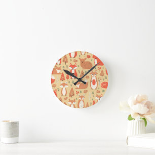 Horloge Ronde Amis Coquets de la Forêt 2