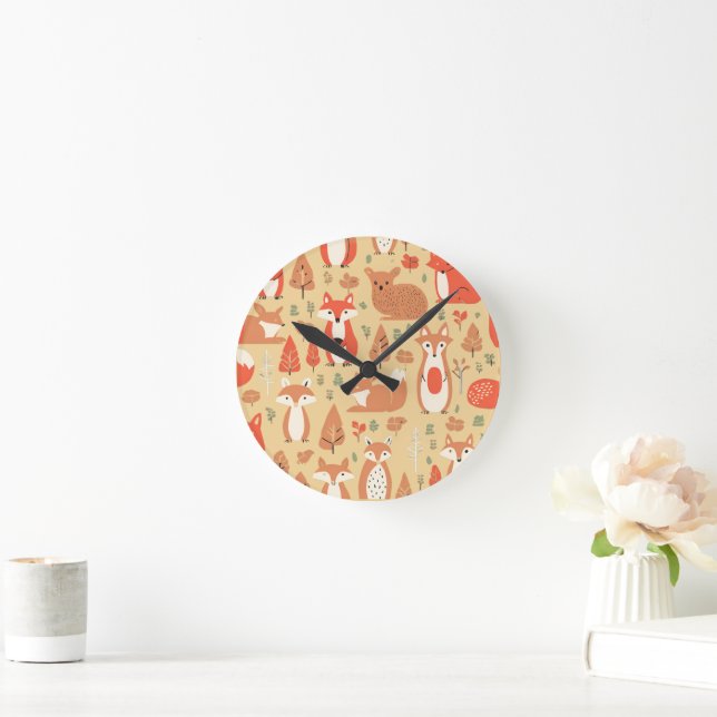 Horloge Ronde Amis Coquets de la Forêt 2 (Maison)