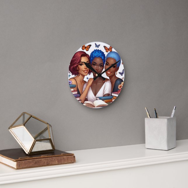 Horloge Ronde Amitié et mots (Bureau)