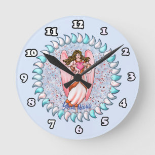Horloge Ronde Amour Angel