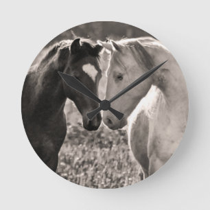 Horloge Ronde Amour de cheval