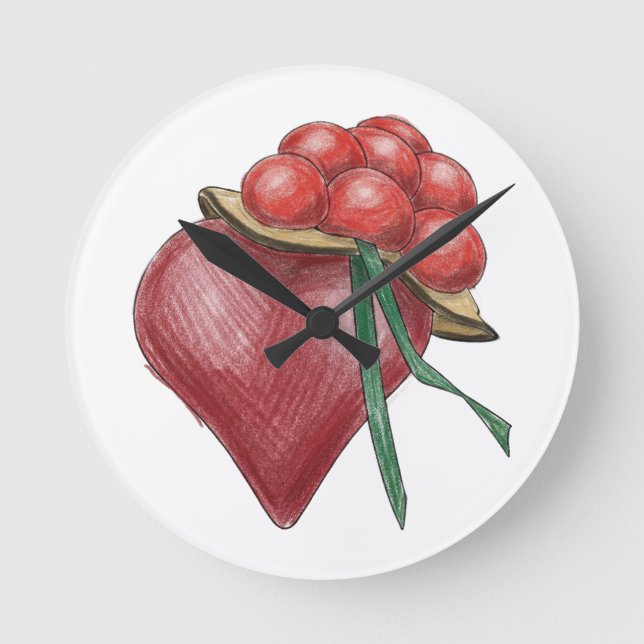 Horloge Ronde Amour noir (Recto)